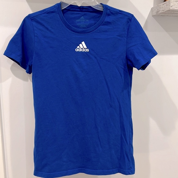💙Adidas Short Sleeve Crew Neck Amplifier Tee in Royal Blue - Size Small - Picture 2 of 6